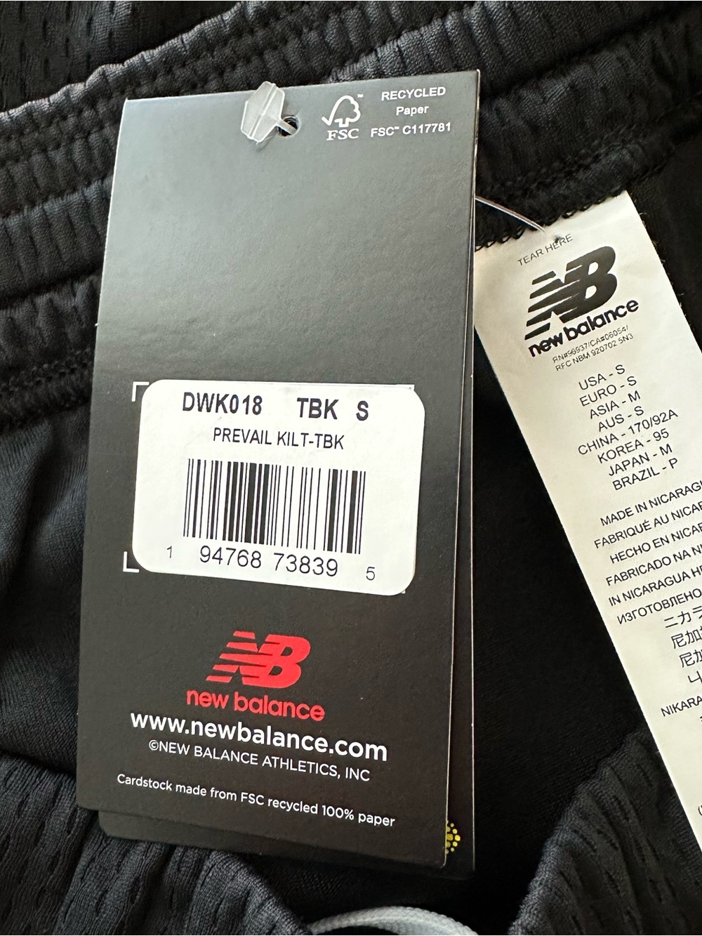 New Balance Black Jersey Athletic Skirt Size S - Picture 8 of 9